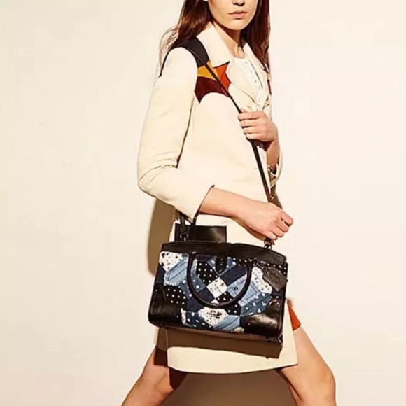 COACH Mercer 30 Satchel in Canyon Quilt Denim - Picture 2 of 7